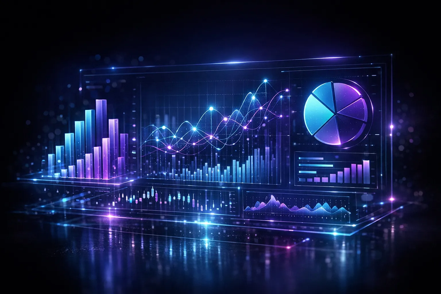 Telegram channel analytics dashboard showing key metrics and growth charts